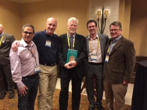 Kloppenborg and the FEstschrift editors. Photo by Sarah Rollens.